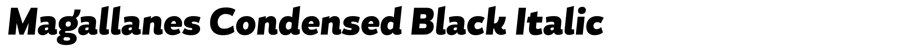 Magallanes Condensed Black Italic